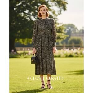 Sabina Musayev Ravid Midi Dress XS Black NWT